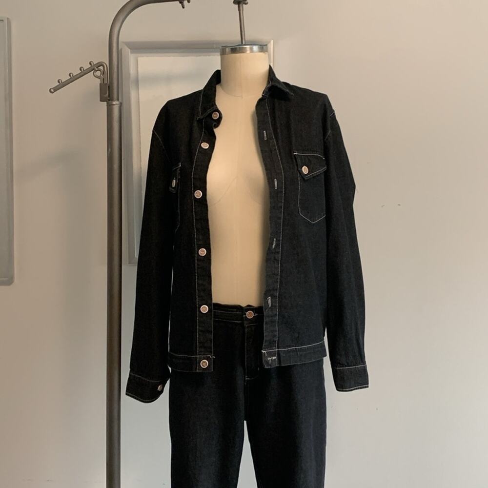 Kidsyc @ Brandywine Denim Set Skull Graphic Jacket & Pants Black Jean Outfit - Picture 3 of 12